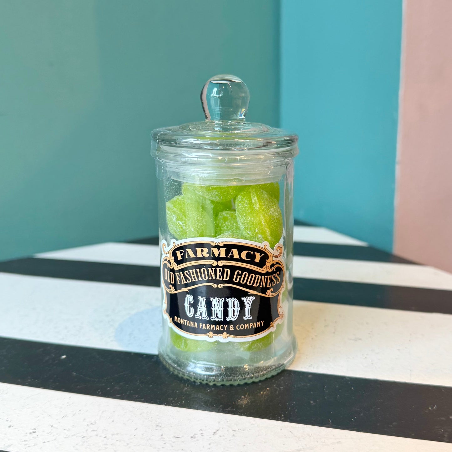 Apothecary Hard Candy Jar: Green Apple