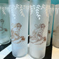 Set of 6 Vintage Frosted Fairy Nymph Highball Cocktail Glasses