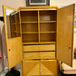 1980's Karl Springer Bamboo and Brass Trim Wardrobe