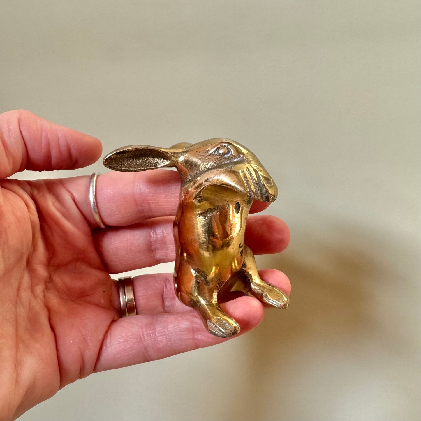 Vintage Small Brass Bunny Rabbit