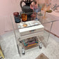 Vintage 3 Tier Lucite Rolling Cart/Shelf