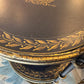 Vintage Three Tier Circular Black and Gold Garland Accent/Side Table