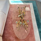 Vintage Italian Gold Gilt Floral Bouquet Wheat Sheaf Coffee Table