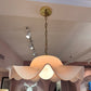 Vintage Pale Blush Murano Glass Pendant Chandelier