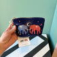 Celestial Elephant Navy Velvet Coin Purse by Elizabeth Scarlett London