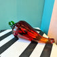 Large Vintage Hand Blown Glass Red Pepper