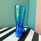 Vintage Cobalt Blue Glass Boot Vase/Beer Mug