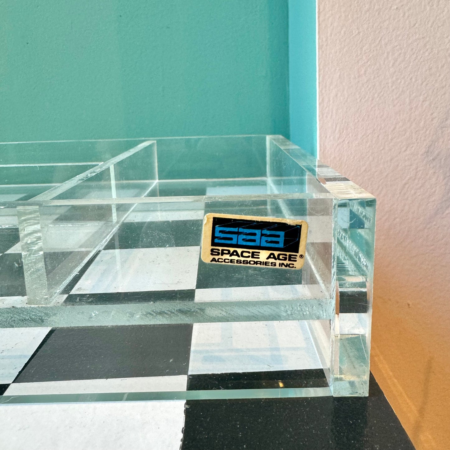 Vintage Lucite Desk Organizer by Space Age Accessories Inc