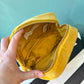 Mustard Yellow Velvet Alchemy Makeup Bag by Elizabeth Scarlett London