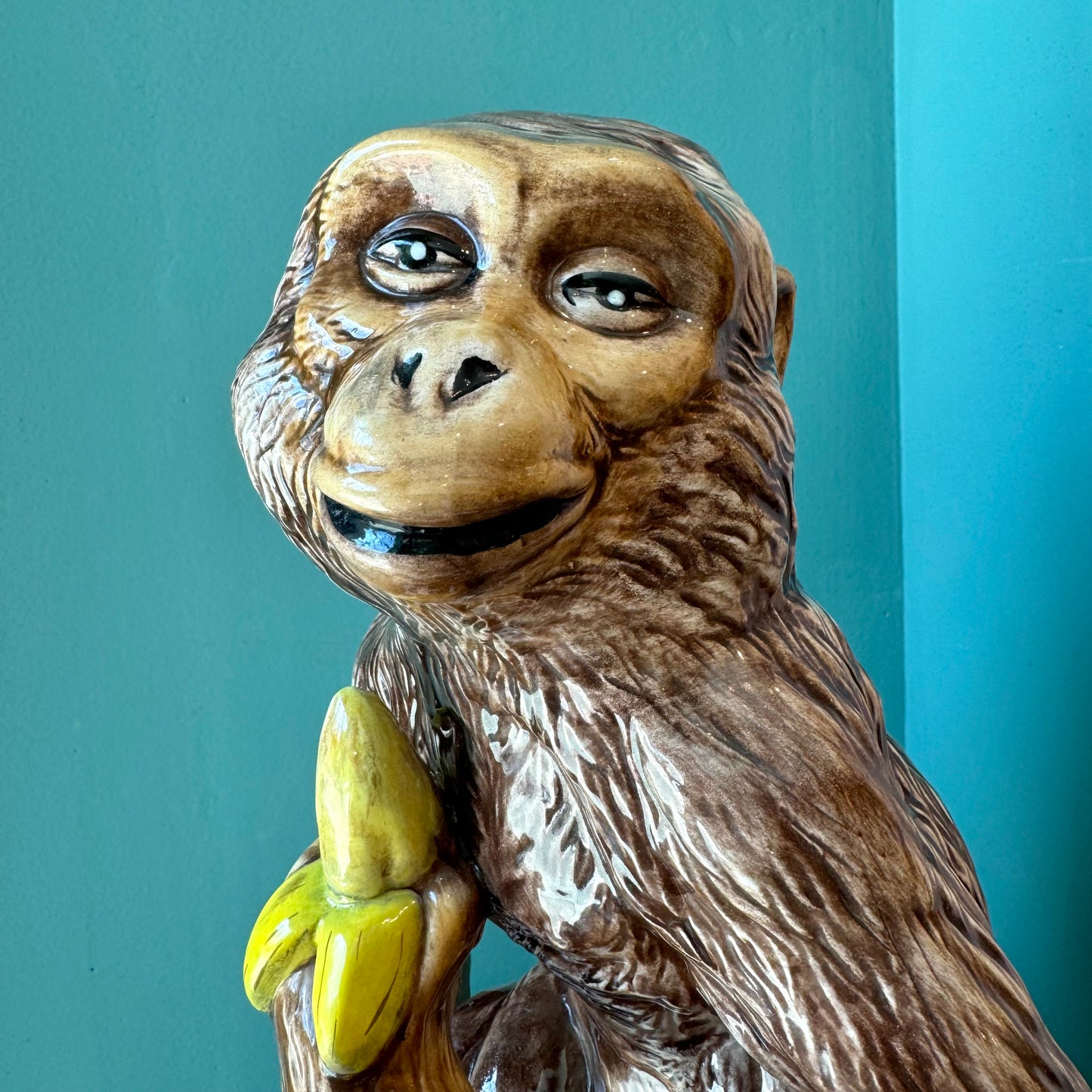 Vintage Ceramic Monkey Statue