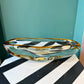 Vintage Crystal Canoe Art Glass Bowl