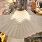 Vintage White Ruffle Murano Glass Pendant Chandelier