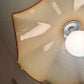 Vintage Cream and Amber Ruffle Murano Pendant Chandelier