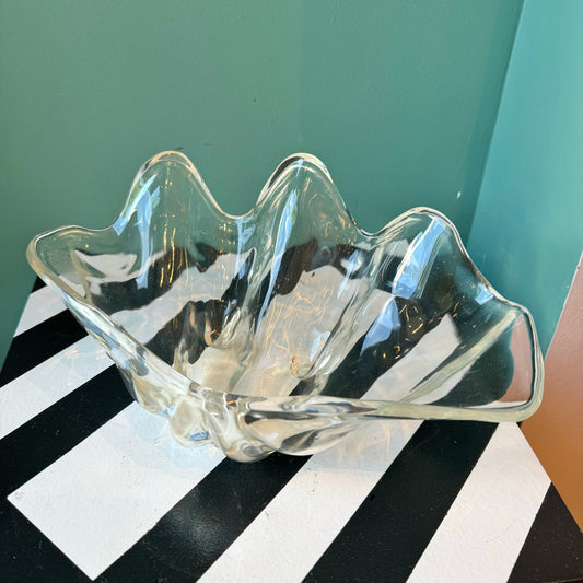 Vintage Lucite Clam Shell Bowl