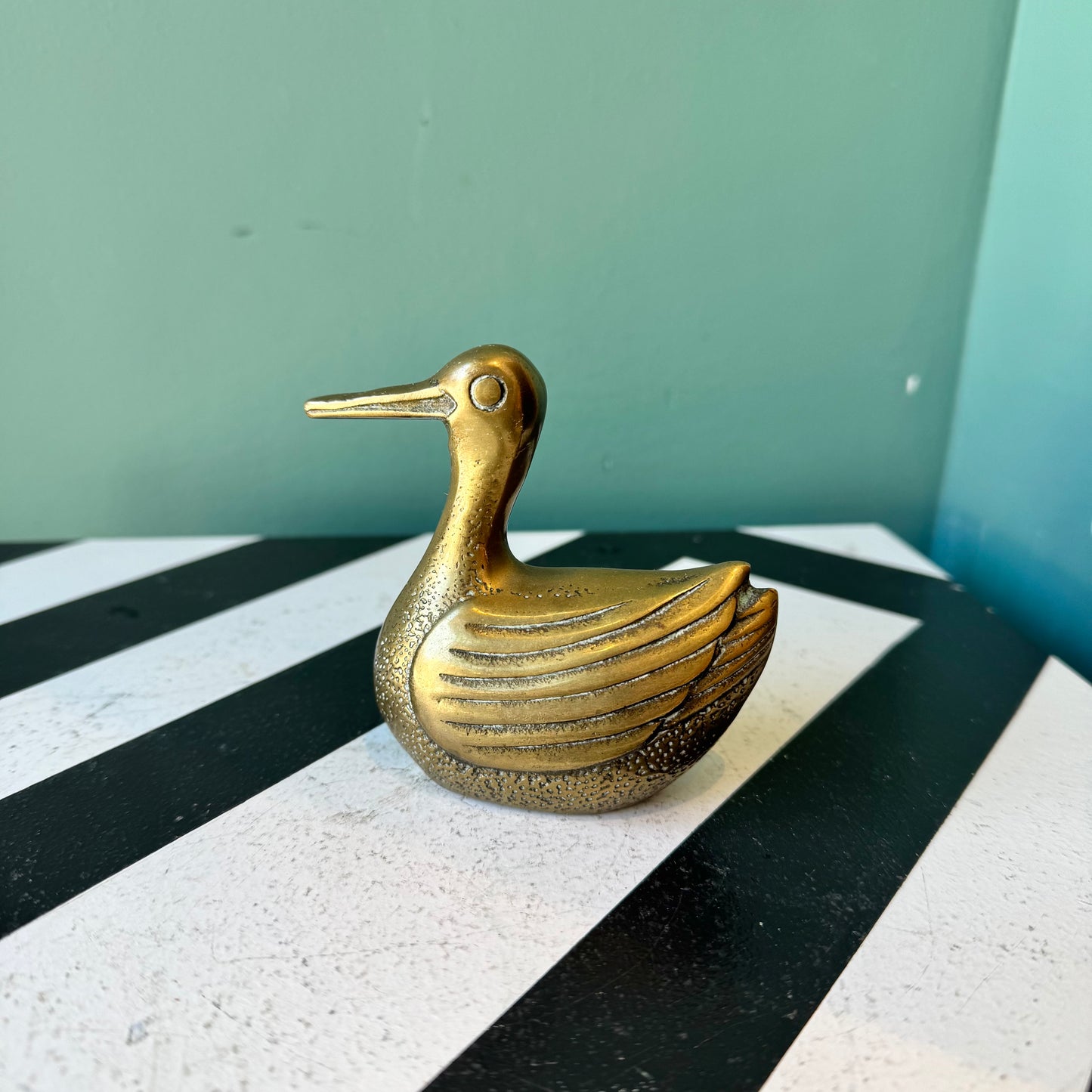 Vintage Brass Duck Figurine