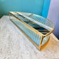 Vintage Gold Plated Art Deco Style Glass Vanity Box