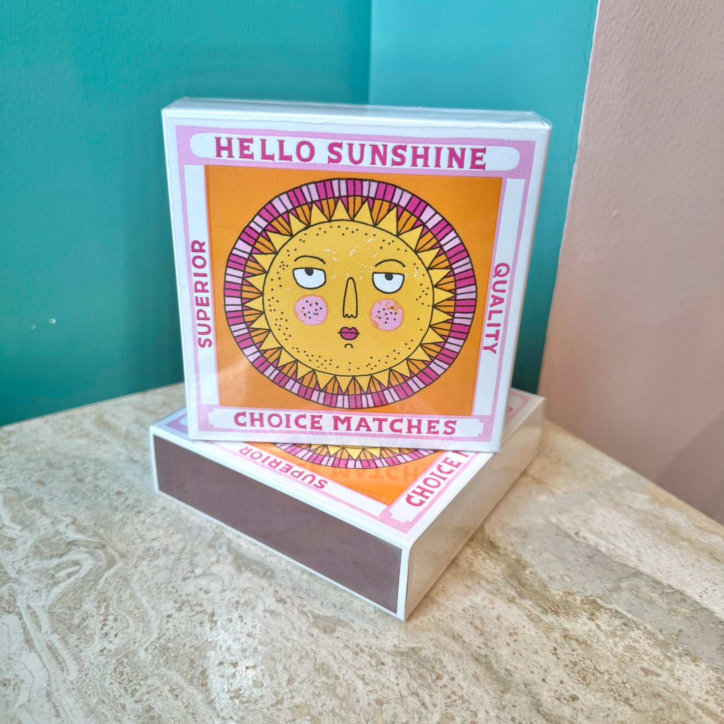 Hello Sunshine Large Square Matchbox