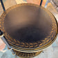 Vintage Three Tier Circular Black and Gold Garland Accent/Side Table