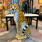 Vintage 1977 Large Ceramic Cheetah Statue (as is)