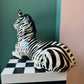 Vintage Ceramic Zebra Statue