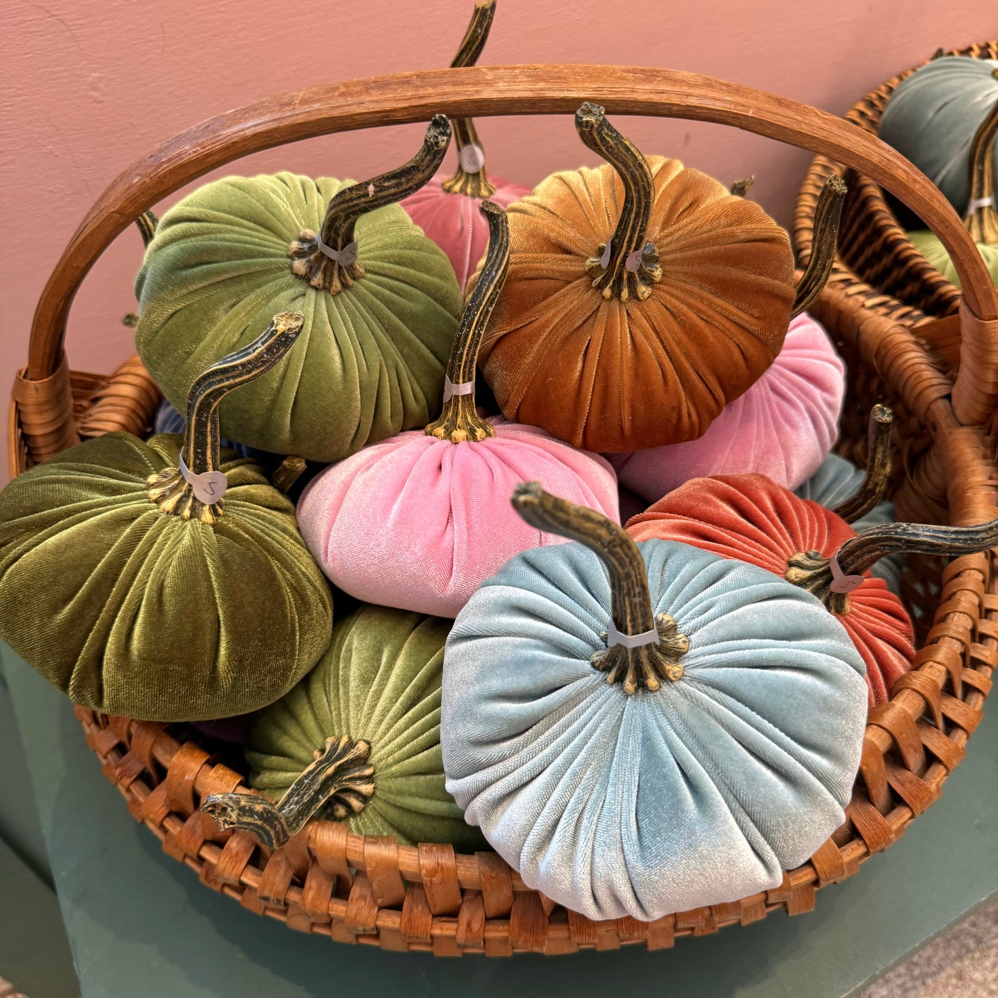 Small Handmade Velvet Pumpkins