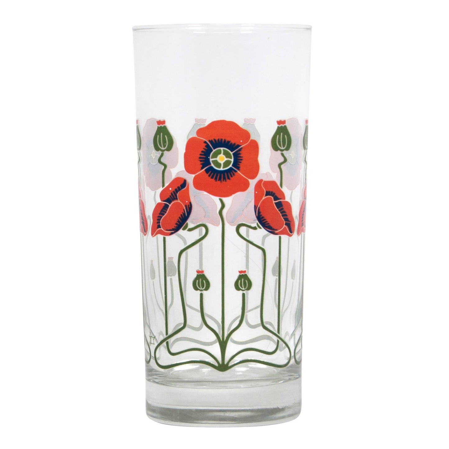 Red Poppy Collins Glasses- A PAIR