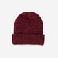 Grid Knit Beanie: Wine Red