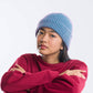 Rib Knit Beanie: Teal Lilac