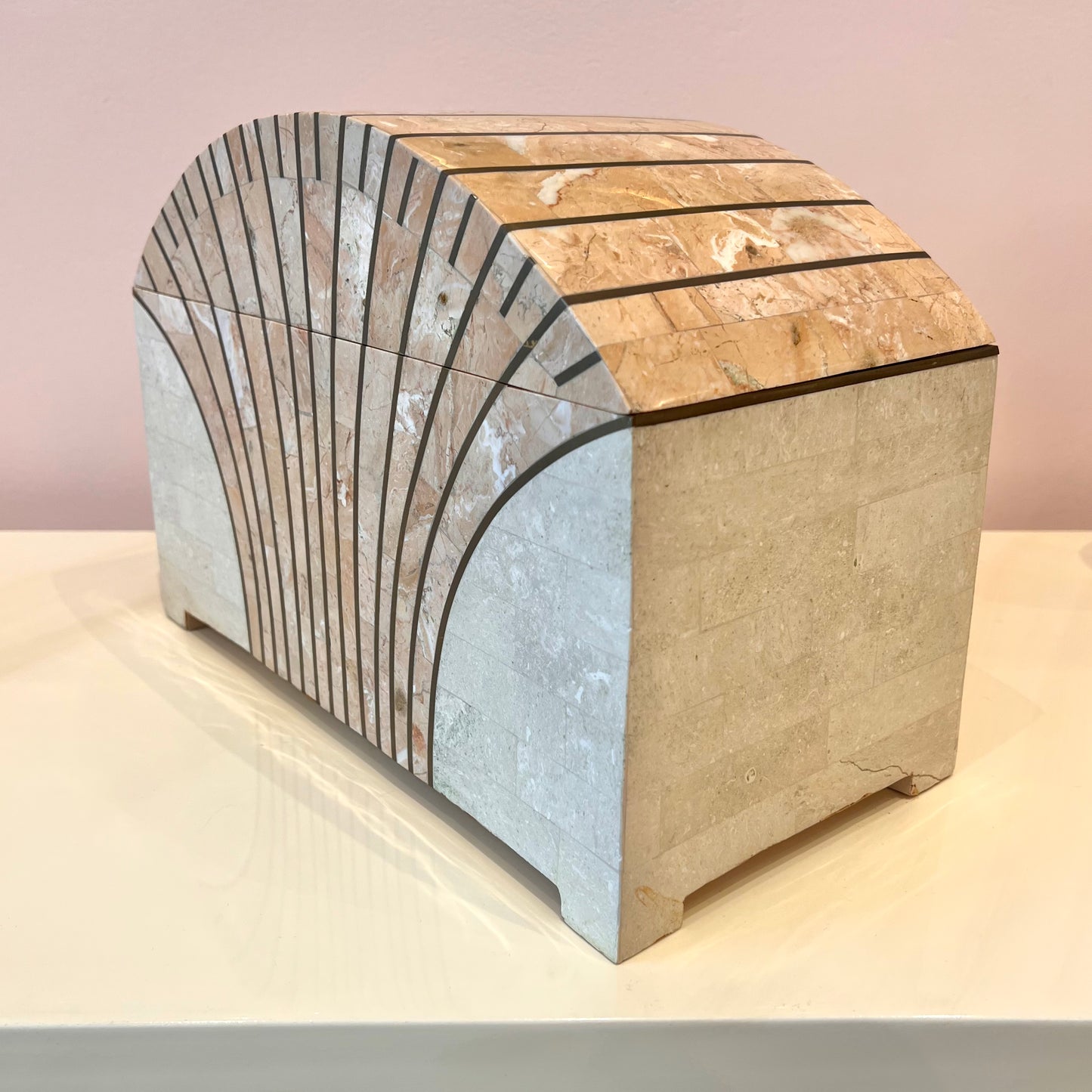 Art Deco Inspired Box in Tessellated Marble by Maitland-Smith – NYC MODERN