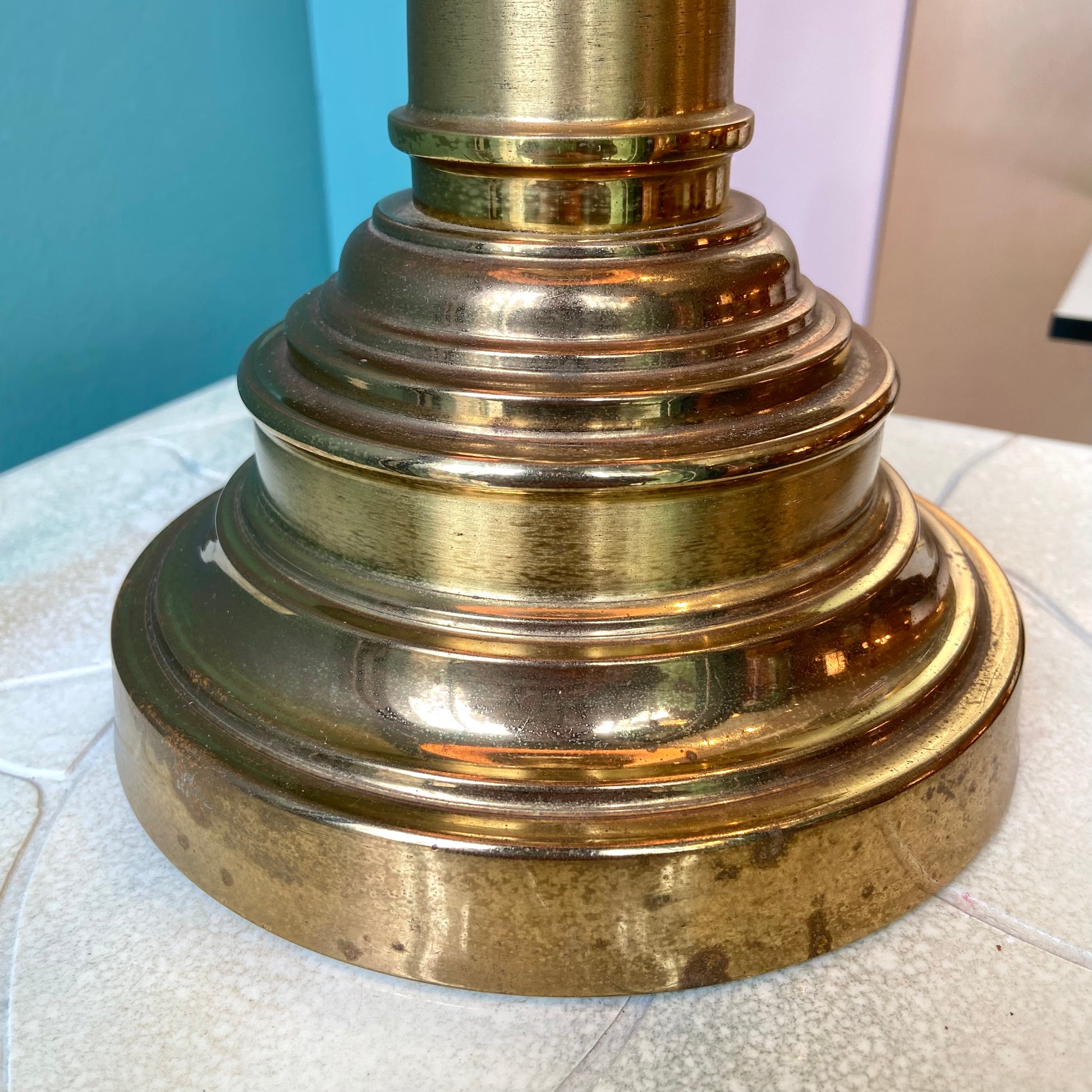 Vintage Mid Century Brass Lamp 