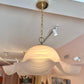 Vintage Murano Style Pink Swirl Pendant Chandelier