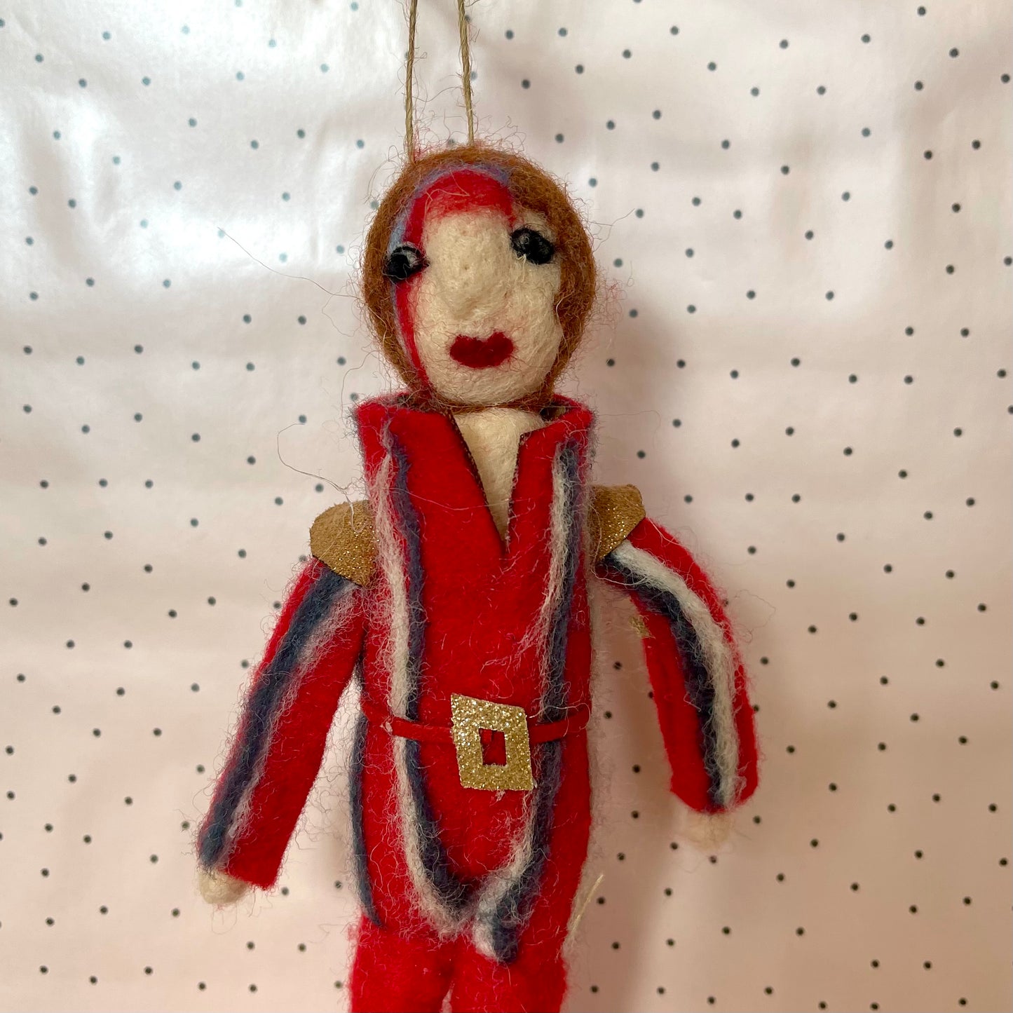 David Bowie Felt Holiday Ornament