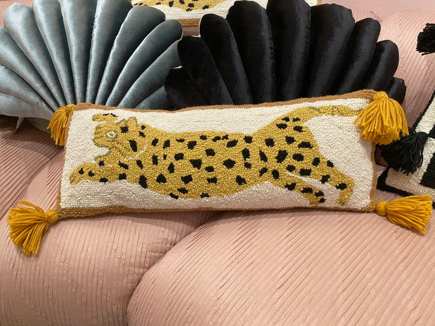 Leopard Hook Pillow by Justina Blakeney