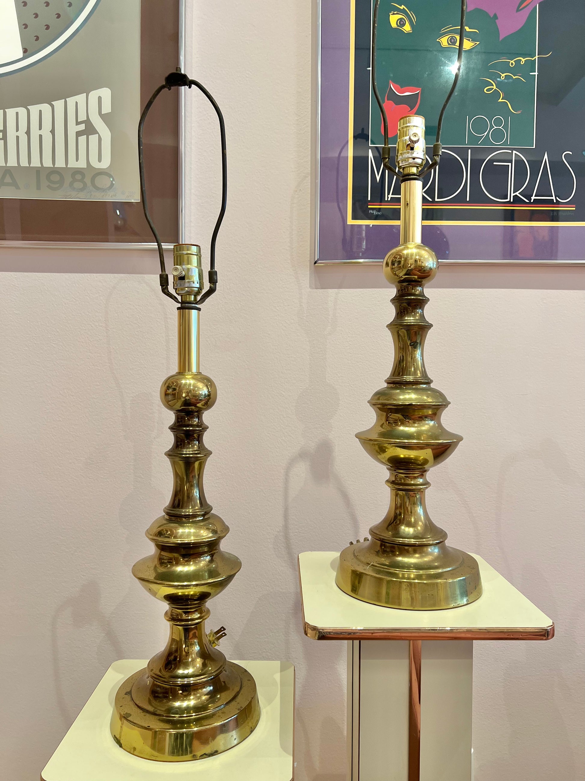 Vintage Brass Stiffel Trophy Lamp (no shade)